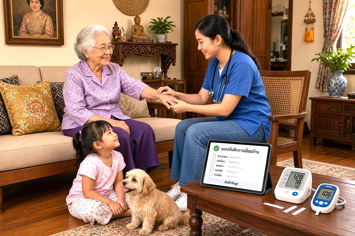 Nurse Health Monitoring at Home in Thailand
