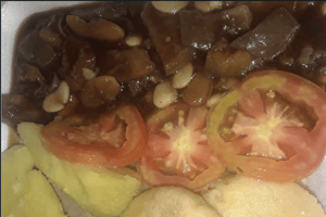 Brown Stewed Cow Skin & Bean