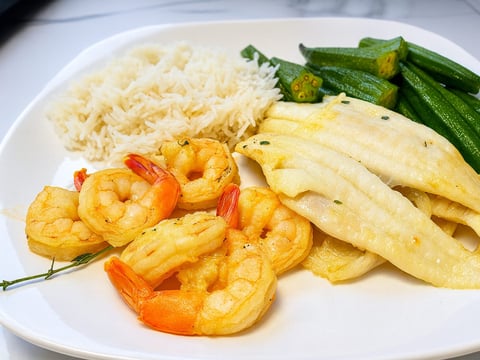 Bring Jamaica to Your Kitchen: Low Carb Shrimp & Fish with Okra Delight