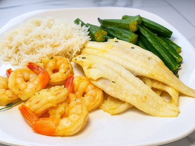 Bring Jamaica to Your Kitchen: Low Carb Shrimp & Fish with Okra Delight