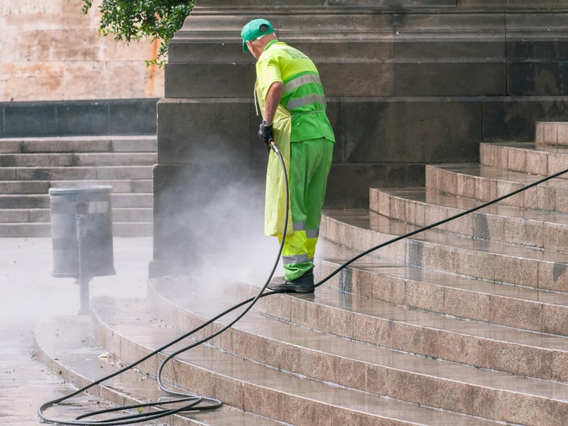 Outdoor Tile Pressure Washing