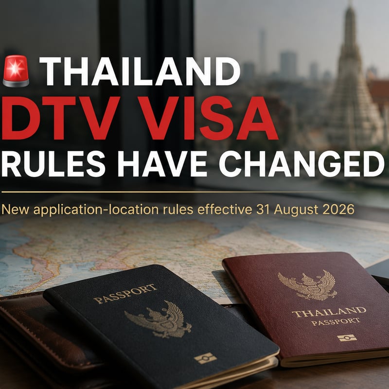 Thailand DTV Visa Rules Changed in 2026: New Application Requirements Explained